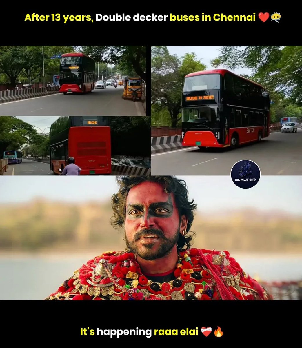 DMK_Updates's tweet image. After 13 Years, Double Decker Buses in Chennai! 🖤❤️🚌
@sivasankar1ss 👏👏