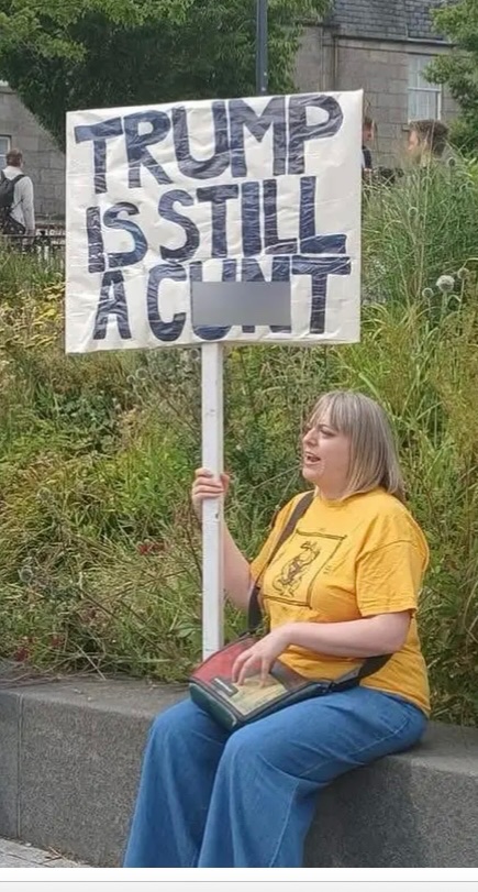 The UK today.

The spirit of Janey Godley lives on…