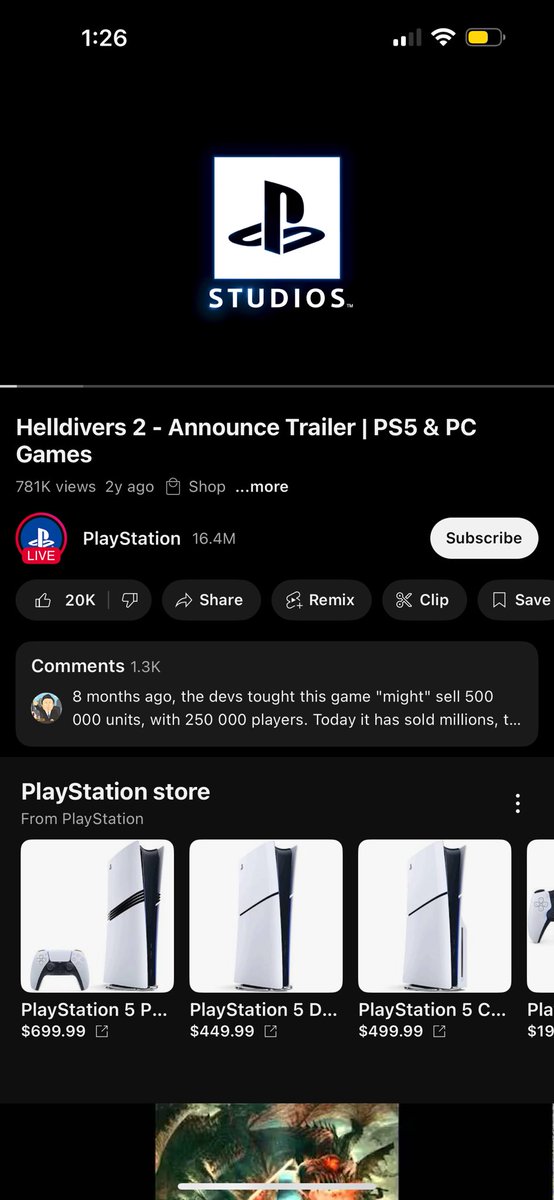 DeltaHalo117's tweet image. The Xbox launch trailer for HellDivers 2 destroyed the PS5 launch trailer in a matter of weeks you love to see it 😎