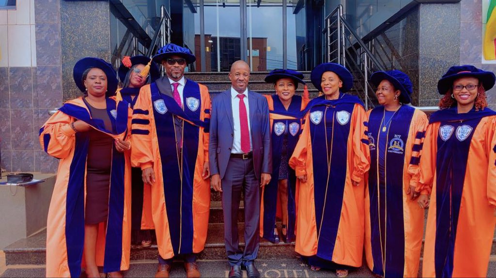 ProfMuhwezi's tweet image. I joined my colleagues in Yaonde Cameroon to celebrate their doctoral graduation. Congratulations from @OfficialMubs Management. You have reached the epitome of your academic struggle. We look forward to your value adding service to humanity.