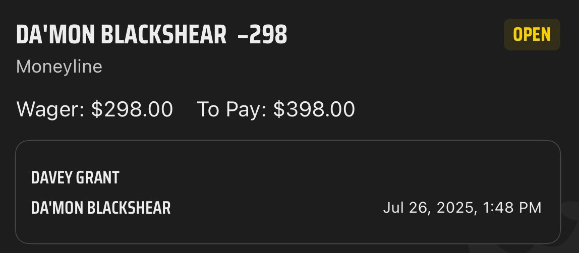 TheJayPick's tweet image. UFC ABU DHABI FREE MAX 🔨🔨

🥊 Da’mon Blackshear ML 

@TheJayPick