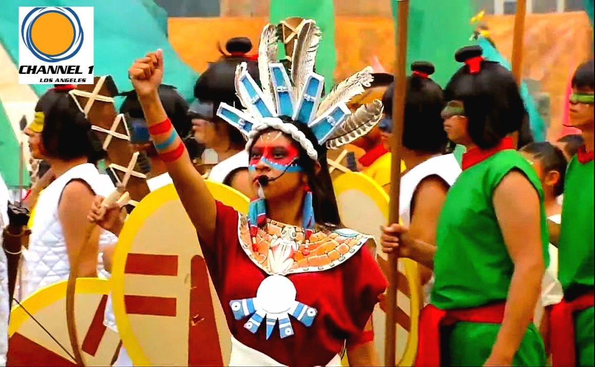 La Secretaría de la #Defensa  desarrollo en el Zocalo La escenificación "Siete Siglos de Legado de Grandeza México Tenochtitlán 1325-2025" #Mexico #CDMX