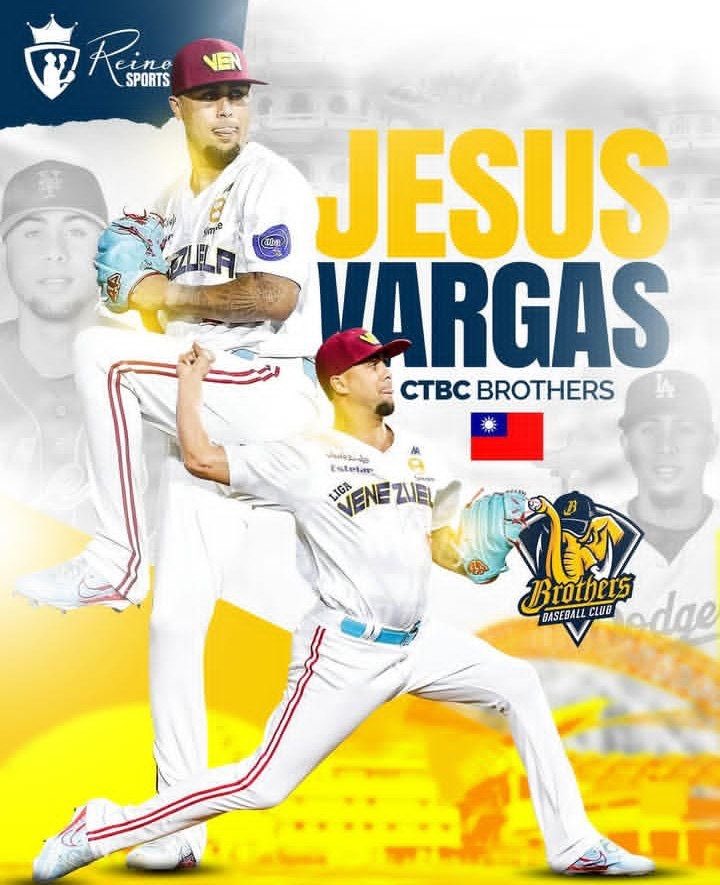 McGriffie's tweet image. Jesús Vargas firmó en Taiwán con @CTBC_Brothers.
Tal y como se esperaba, y como el mismo Vargas había anunciado, que era probable su firma en el béisbol asiático.
Esto puede significar una baja para el pitcheo de @leones_cbbc.
