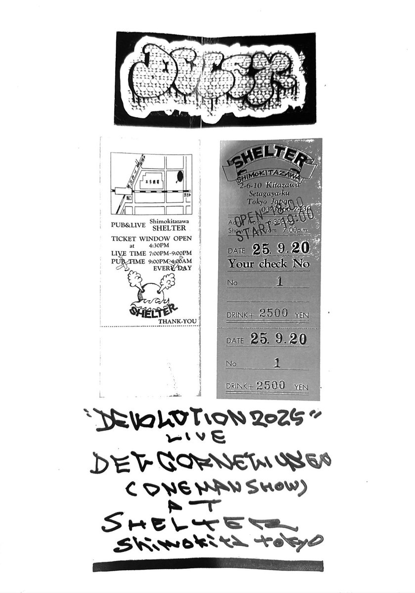 xdevcorneliusx's tweet image. 🔥 ONE MAN SHOW 🔥
2025.9.20 sat
でぶコーネリアスEX presents
"DEVOLUTION 2025"
DEV CORNELIUS EX
LIVE at SHELTER
( EXODUS ONE MAN SHOW )
OPEN 18:00 START 19:00
adv.¥2500+1drink
▶︎ticket reserve
linktr.ee/dvcex