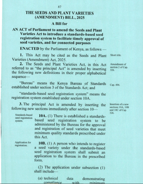 Dear Kenyans ,
The  Seeds and Plant Varieties (Amendment) Bill 2025 introduces a KEBS Seed Registration  System without Clear Safeguards to Indigenous Kenyan Seeds, Threatening Food Security .Submit your Memo Deadline is 29th July‼️ , Use  Link Below:
docs.google.com/document/d/1_f…