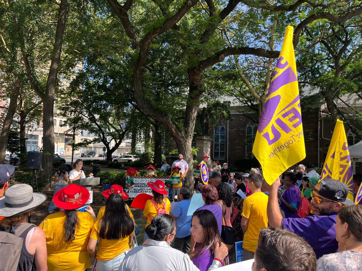 Across New Jersey, <a href="/32BJNewJersey/">32BJ SEIU - New Jersey District</a> members are marching today to protect what matters most, our families!
From Newark to the shore, we know:
💜 Strong families need strong unions.
❌ Not billionaires. Not broken systems.
We show up. We fight back. #FamiliesFirst