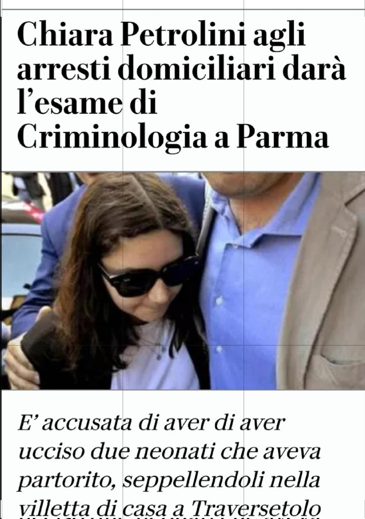 Che poi il problema non sarebbe neanche l'esame di #criminologia.
Il problema è che se dovesse conseguire la laurea in Scienza dell'Educazione potrebbe diventare operatore e formatore nei servizi sociali...

share.google/afUbvfp8TWDcgR…