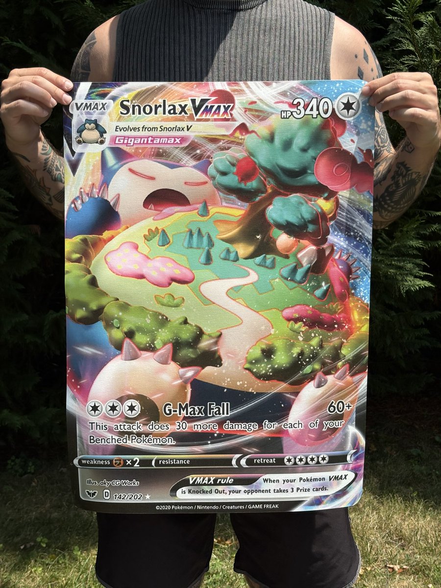 SecretRarePrint's tweet image. Summer is here and so are these beautiful hand cut metallic canvas Pokemon card prints
Human body for scale!!! Soon for sale!!!
Giveaway this week 🏆
Shoot us a follow and comment what card you would want to see printed for you 🤩