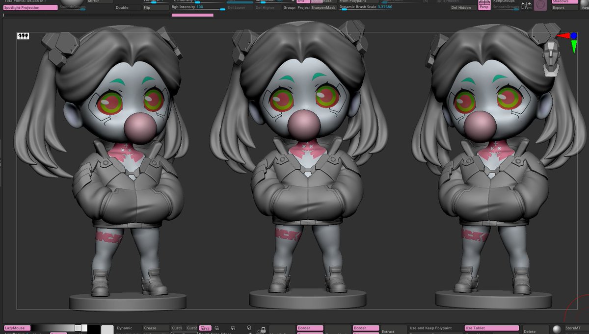 revisculpt's tweet image. Rebecca chibi ver.