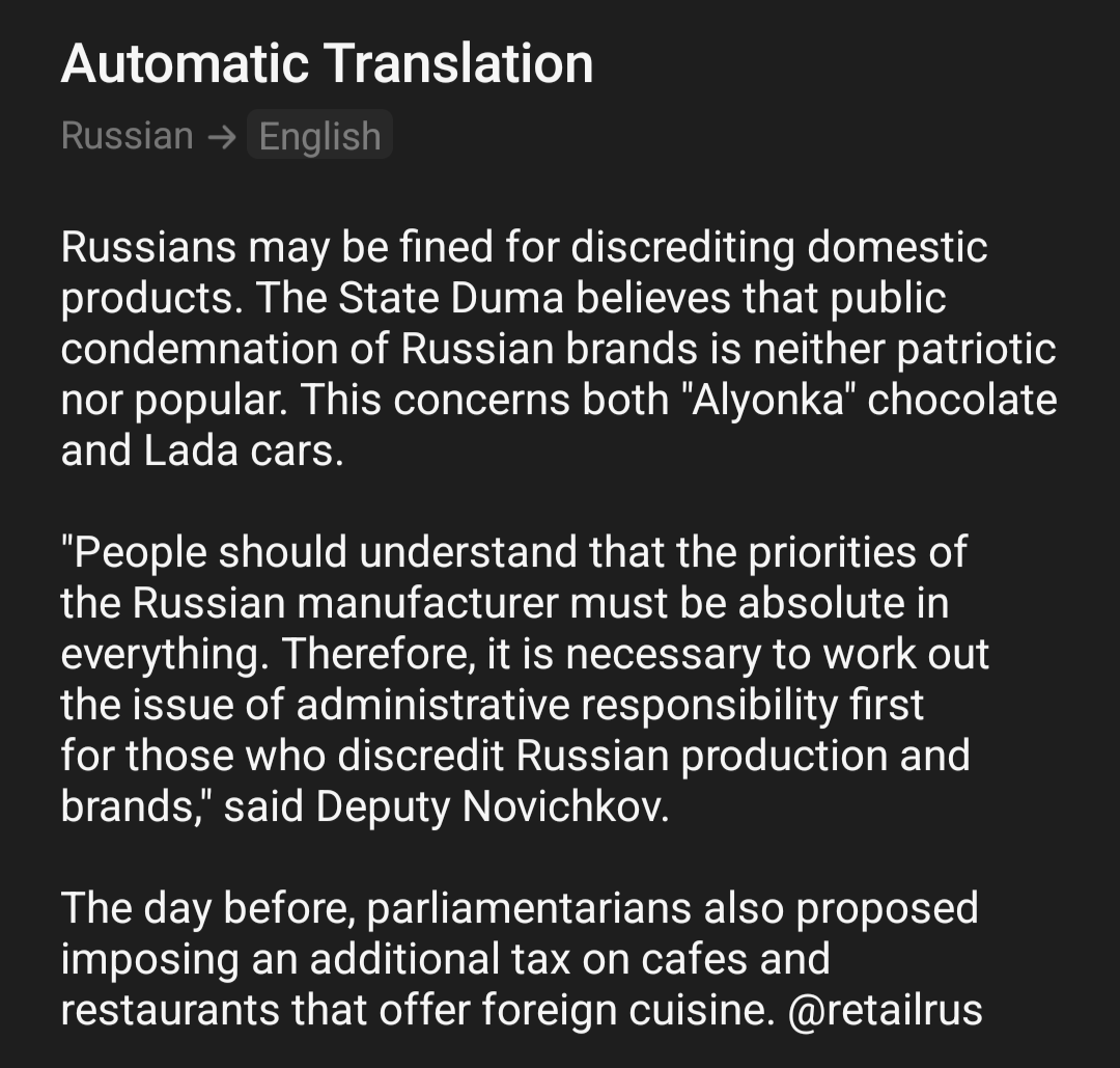 anglofuturist's tweet image. "You think your Lada is a shit box? 5,000,000₽ fine, tovarisch."