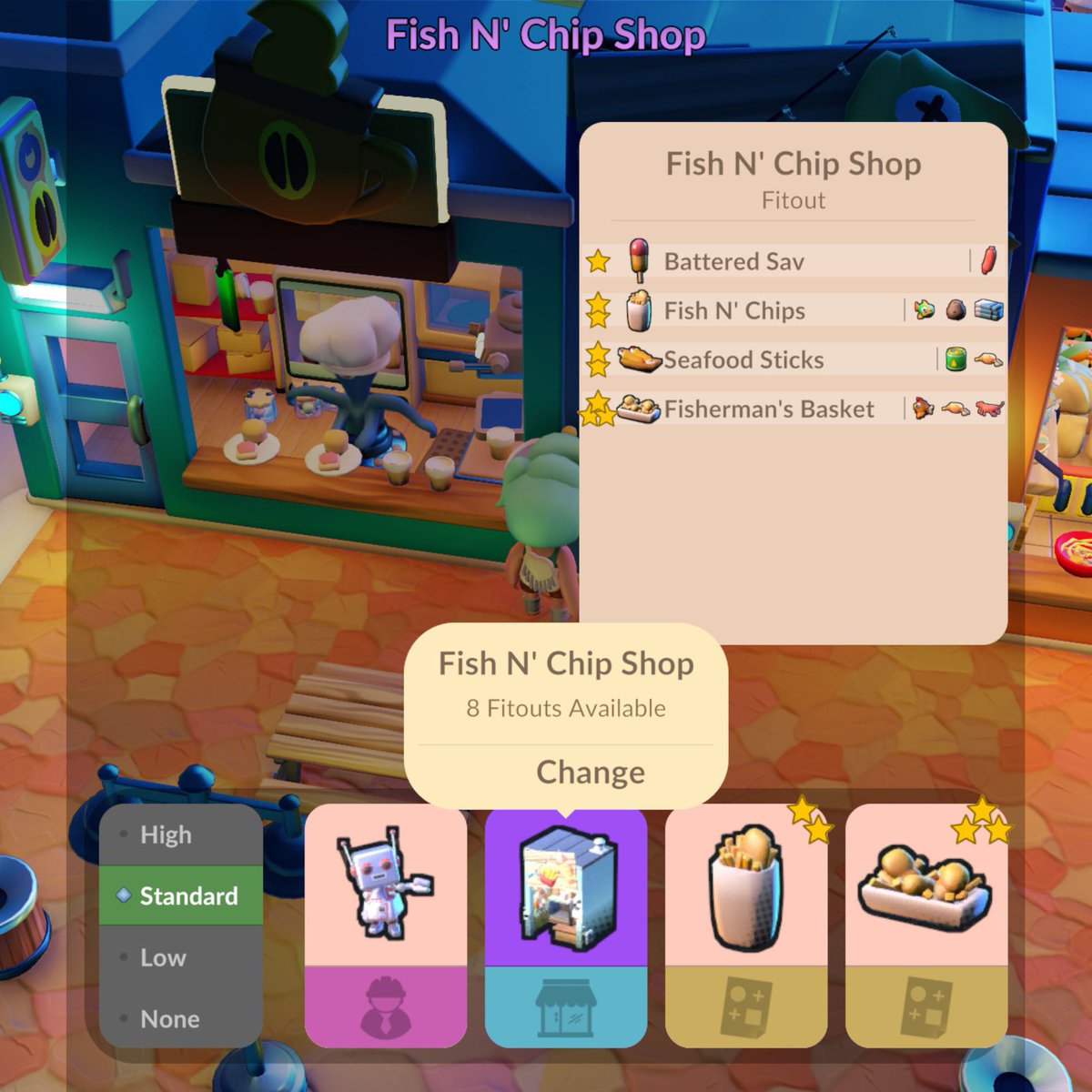 GoGoTownGame's tweet image. With new tourist preferences come food and shopping ratings—some tourists only prefer ⭐️ food and items, while for others, ⭐️⭐️⭐️ is the way to go (thanks, Hamington!)
Have you had to adjust your shop offerings as a result?