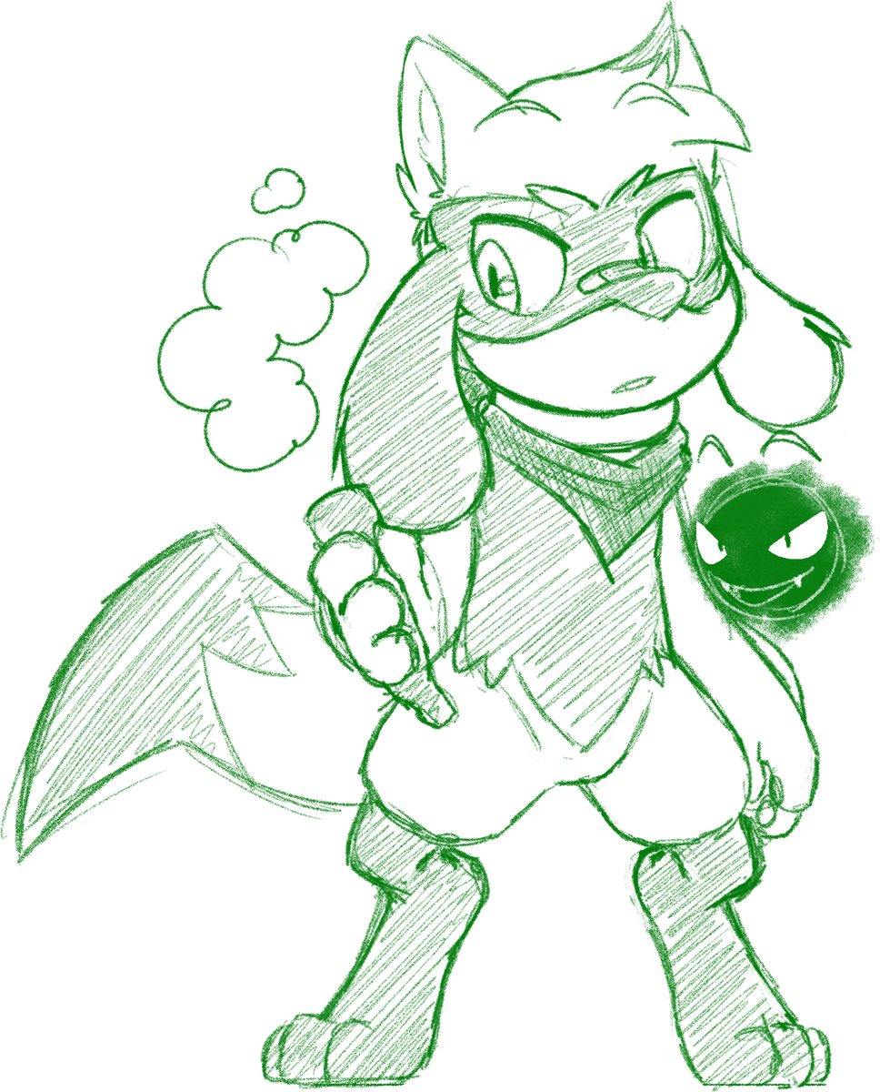 Quickie doodle i did, wanted to draw a lil gift for <a href="/SpicyFlint/">Flint's Spicy Corner 🔞</a>