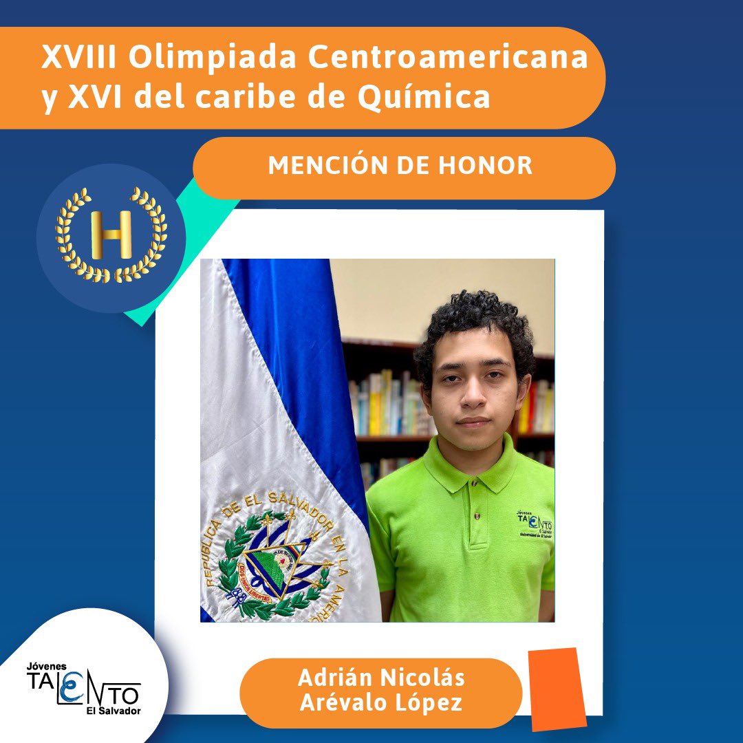 PJOVENESTALENTO's tweet image. 🧪🇸🇻 ¡El Salvador brilla en la Olimpiada Centroamericana y del Caribe de Química 2025! 🌎✨
Nos complace compartir los excelentes resultados obtenidos por la delegación salvadoreña en la XVIII Olimpiada de Química de Centroamérica y XVI del Caribe,
Estudiante del#OCCQ2025