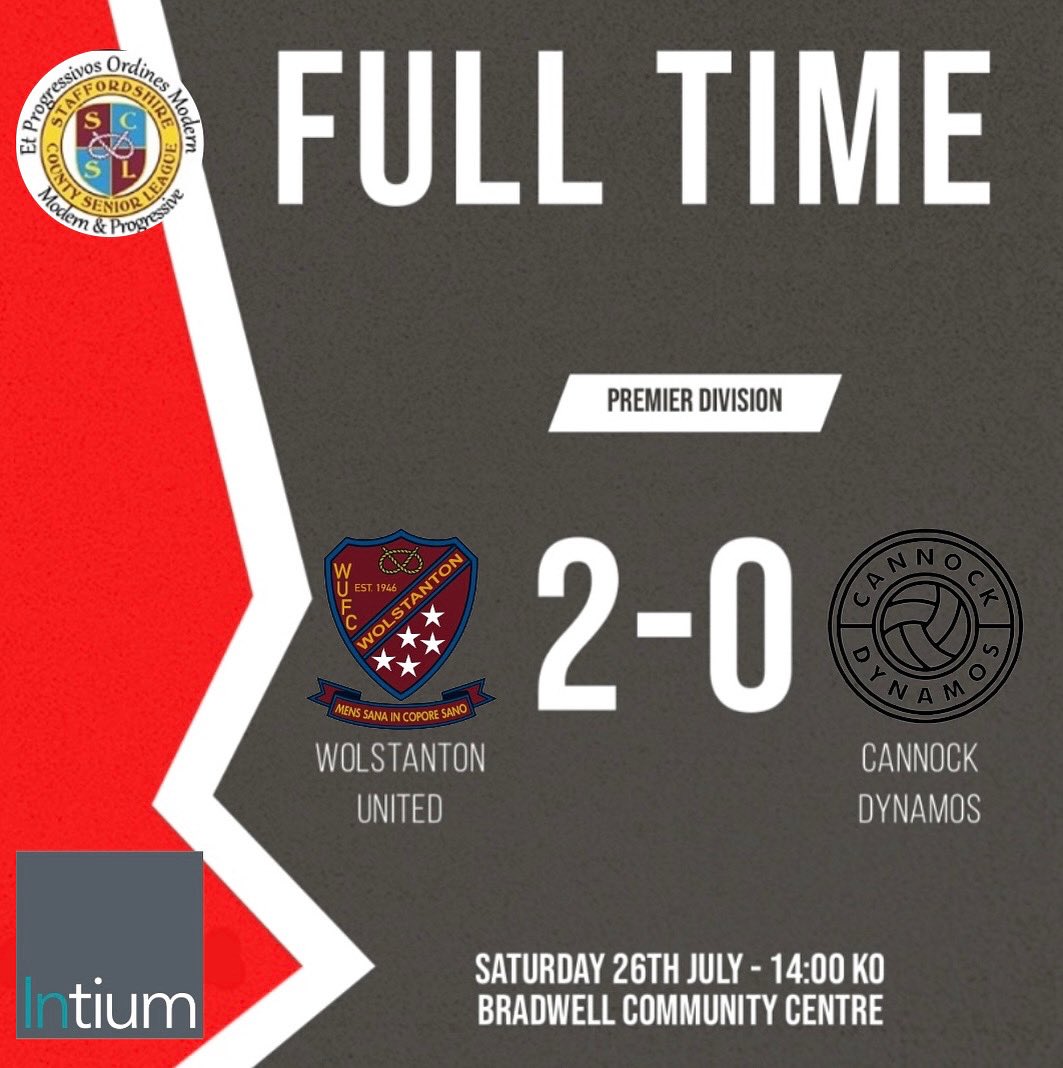 Full time. Great start to the season, 3 points and a clean sheet.

HT 0-0
FT 2-0

Goals from - Louis Mercieca 54’ and Rich Smith 92’

Up The Stant