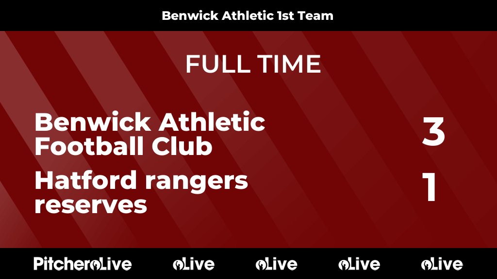 FULL TIME: Benwick Athletic Football Club 3 - 1 Hatford rangers reserves
#BENHAT #Pitchero
pitchero.com/clubs/benwicka…