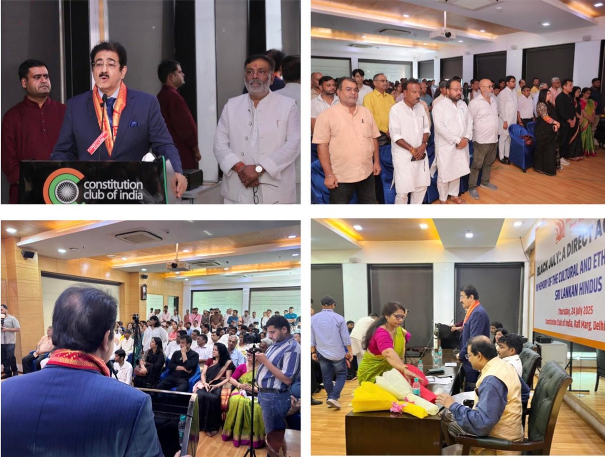 Inaugurated the session at Constitution Club on BLACK JULY -refers to the anti-Tamil pogrom in Sri Lanka in July 1983, where thousands of Tamils were killed, displaced, and their properties destroyed.