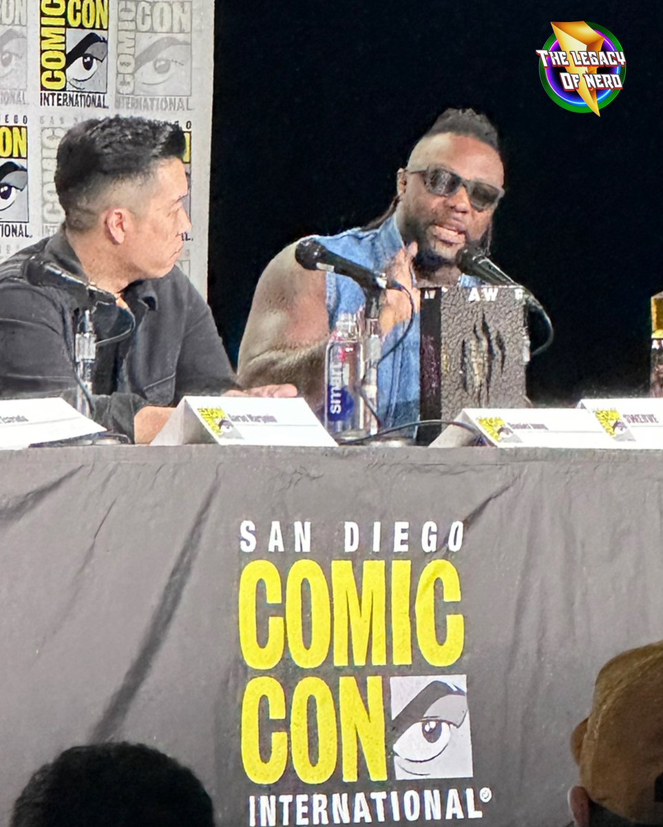 thelegacyofnerd's tweet image. AEW Wrestler Swerve is here at SDCC during the Jazwares panel discussing his event exclusive figure