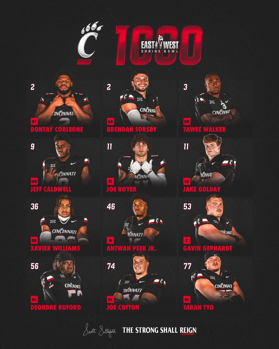 12 Bearcats to watch 👀

<a href="/ShrineBowl/">East-West Shrine Bowl</a>