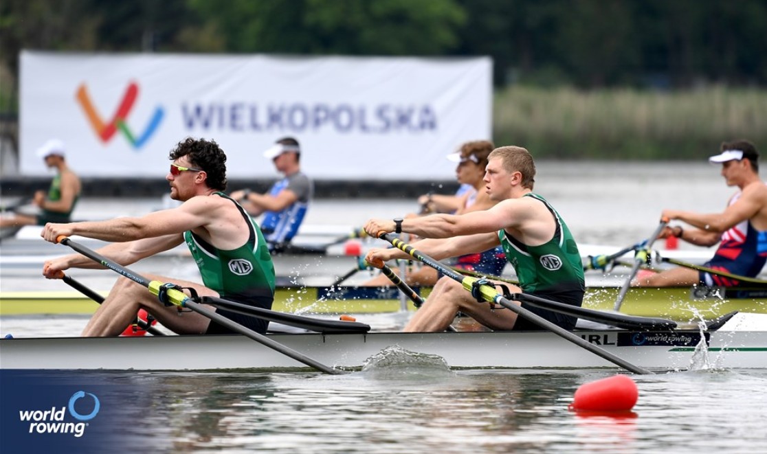 RowingIreland's tweet image. 🥉 Bronze for Ireland!
Martin O’Grady & Donagh Claffey (University of Galway) stormed to 3rd in the A Final of the U23 Men’s Double Sculls at the #WRU23ChPoznan — just 0.01s off silver in a thrilling sprint finish!
Photo Credit: @WorldRowing
rowingireland.ie/bronze-for-ire…