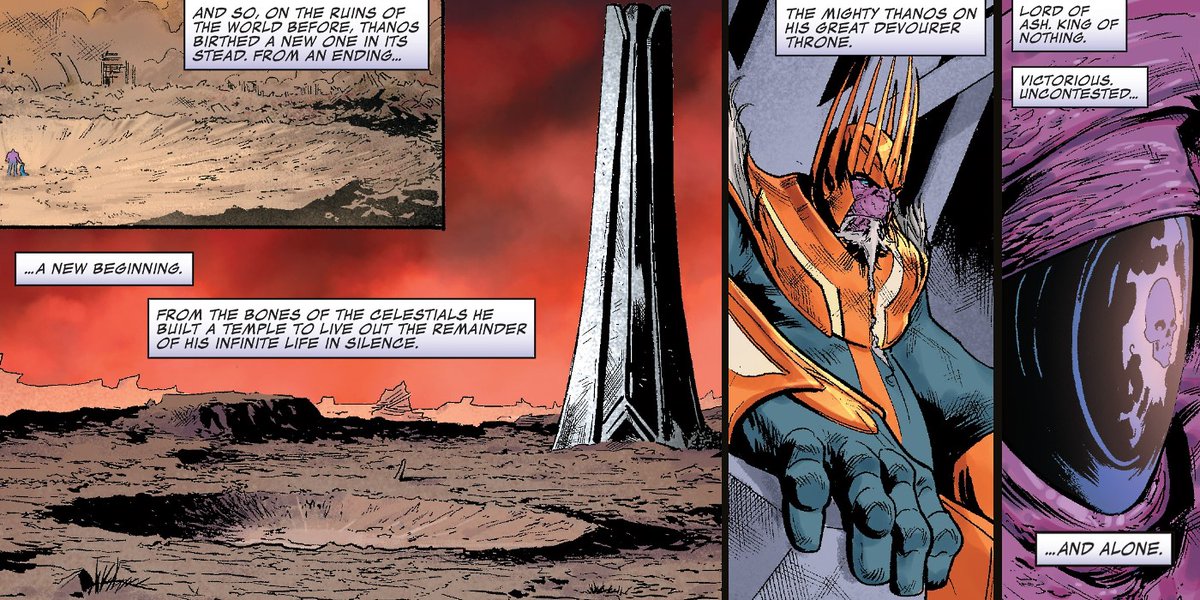 0Anand3's tweet image. Calling it right now: King Thanos will WIN the final battle of Secret Wars and reboot the MCU.