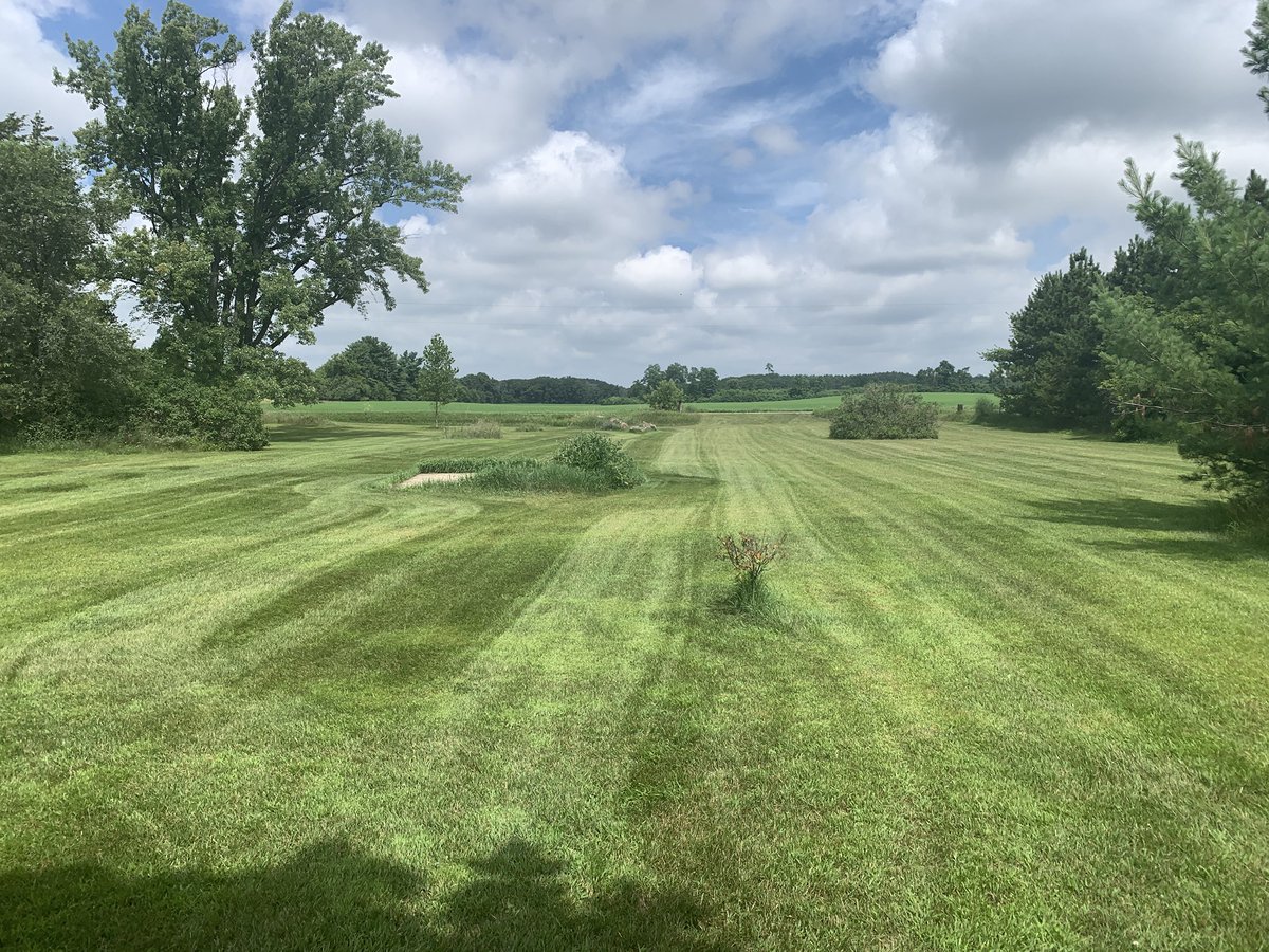 2AEnjoyer's tweet image. Done, tried pulling the sweeper as I mowed.
Got some interesting lines tbh