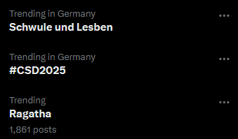 CerasumChrys's tweet image. Ragatha is LGBT+ confirmed by the german trending topics on twitter /silly
Schwule und Lesben = Gays and Lesbians