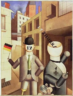 yianniseinstein's tweet image. George Ehrenfried Grosz (July 26, 1893 - July 6, 1959) was a German painter.Republican Automatons George Grosz 1920