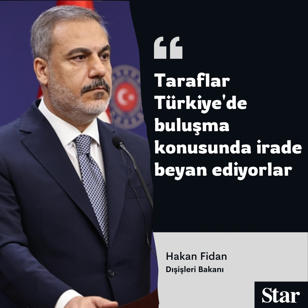 stargazete's tweet image. Rusya-Ukrayna müzakereleri! Bakan Fidan: Taraflar Türkiye'de buluşma konusunda irade beyan ediyorlar
İstanbul'da düzenlenen Balkan Barış Platformu Toplantısı'nın ardından konuşan Dışişleri Bakanı Hakan Fidan, İstanbul'da yürütülen Rusya-Ukrayna barış müzakerelerine ilişkin…