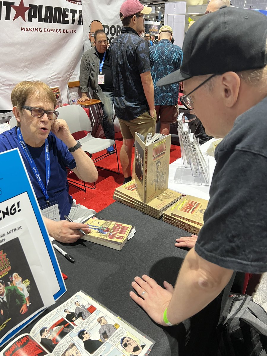 1firstcomics's tweet image. Max Allan Collins is signing NOW at SDCC BOOTH 2001!
Come by and grab your copy of JOHNNY DYNAMITE and get it signed today!