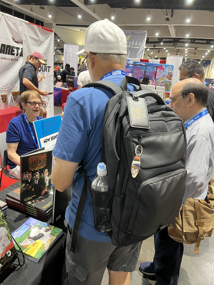 1firstcomics's tweet image. Max Allan Collins is signing NOW at SDCC BOOTH 2001!
Come by and grab your copy of JOHNNY DYNAMITE and get it signed today!