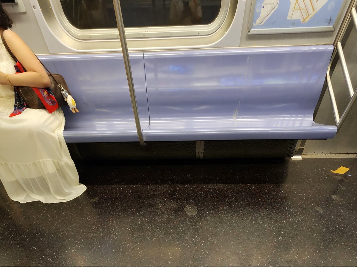 stanleymwc's tweet image. Someone rubbed one out on the F train? 🫣 #MTA #SeeSomethingSaySomething #NYCproblems #dontsitthere