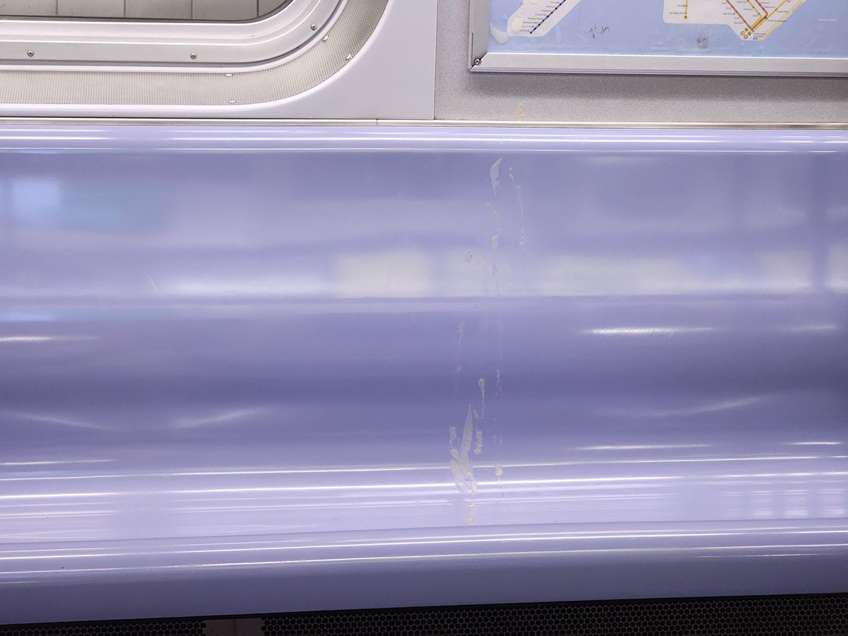 stanleymwc's tweet image. Someone rubbed one out on the F train? 🫣 #MTA #SeeSomethingSaySomething #NYCproblems #dontsitthere