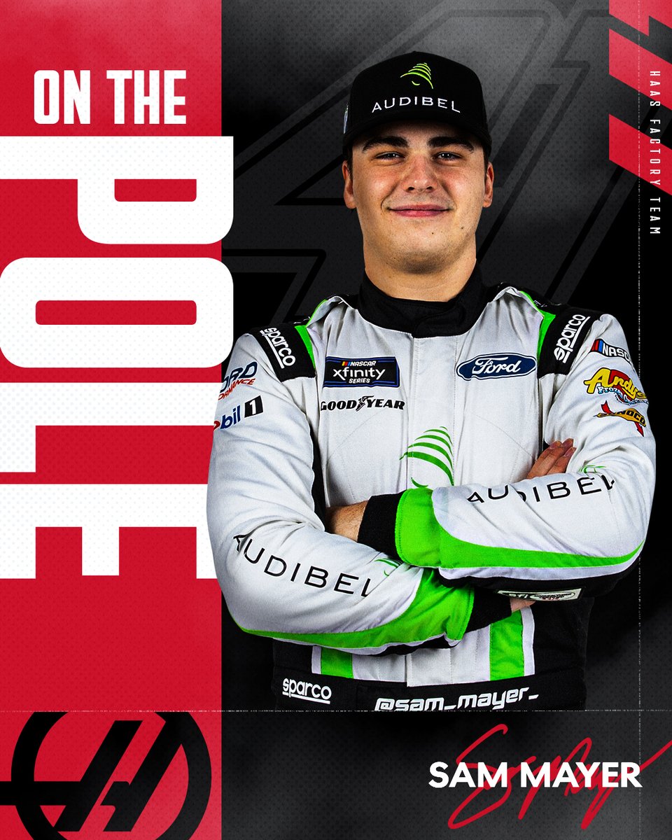 HaasFactoryTeam's tweet image. SAM MAYER IS ON THE POLE AT INDY! ✅
@TheCW_Sports X @NASCAR_Xfinity