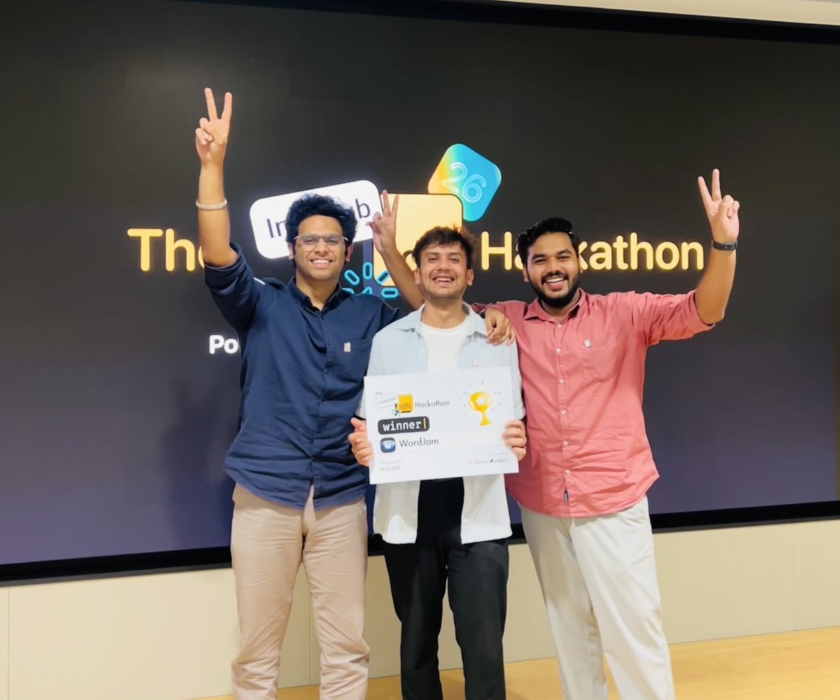 Shubham_iosdev's tweet image. We did it! 🎉
Won the @IndeHub Hackathon Finale in Bangalore!
We started building WordJam just two weeks ago with one goal, to create something joyful for users.
We’re super happy with how it's turned out.
TestFlight is on the way. More updates soon! 😄⚡️
#WWDC25 #SwiftUI