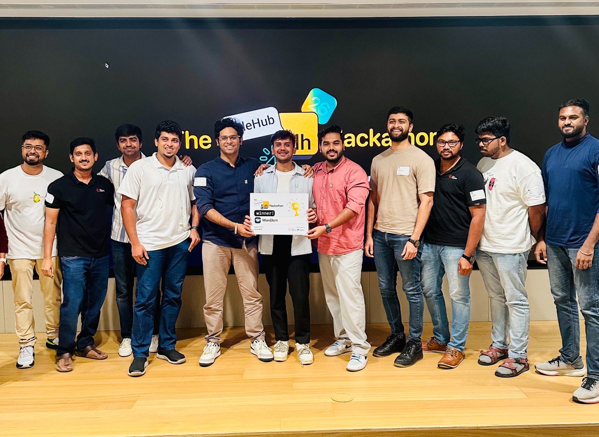 Shubham_iosdev's tweet image. We did it! 🎉
Won the @IndeHub Hackathon Finale in Bangalore!
We started building WordJam just two weeks ago with one goal, to create something joyful for users.
We’re super happy with how it's turned out.
TestFlight is on the way. More updates soon! 😄⚡️
#WWDC25 #SwiftUI