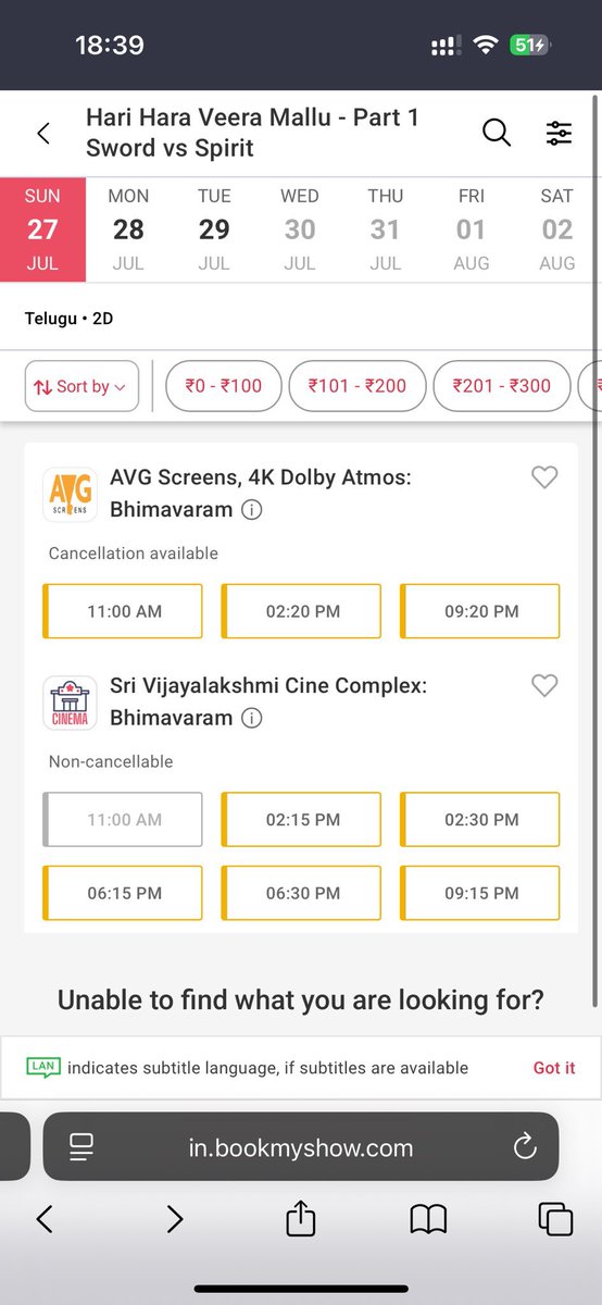 SupremePSPK's tweet image. Bhimavaram advance bookings for tomorrow! 💥

The new version is receiving a highly positive response

#HariHaraVeeraMallu #BlockBusterHHVM