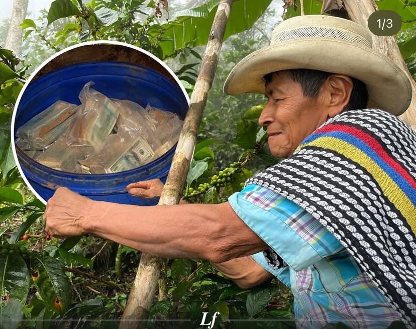 Tinubu_2ndBorn's tweet image. Colombian farmer finds $600 million buried on his land and hands it over to the police.