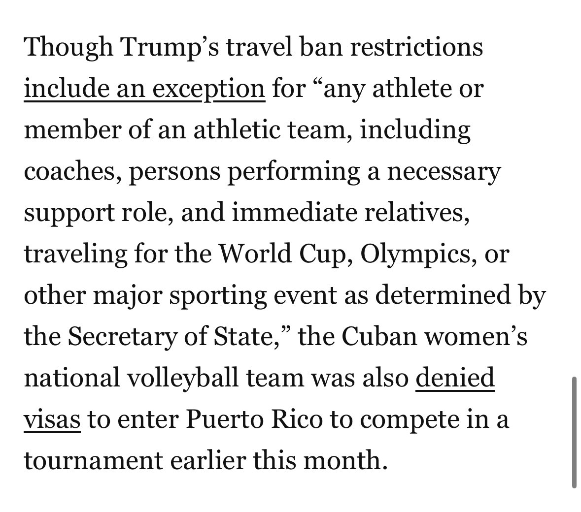 Thanks to Trump’s “National security” travel ban, the Little League World Series won’t have the right teams there — even though there’s an exception built directly into the ban which should have been applied here, but wasn’t.