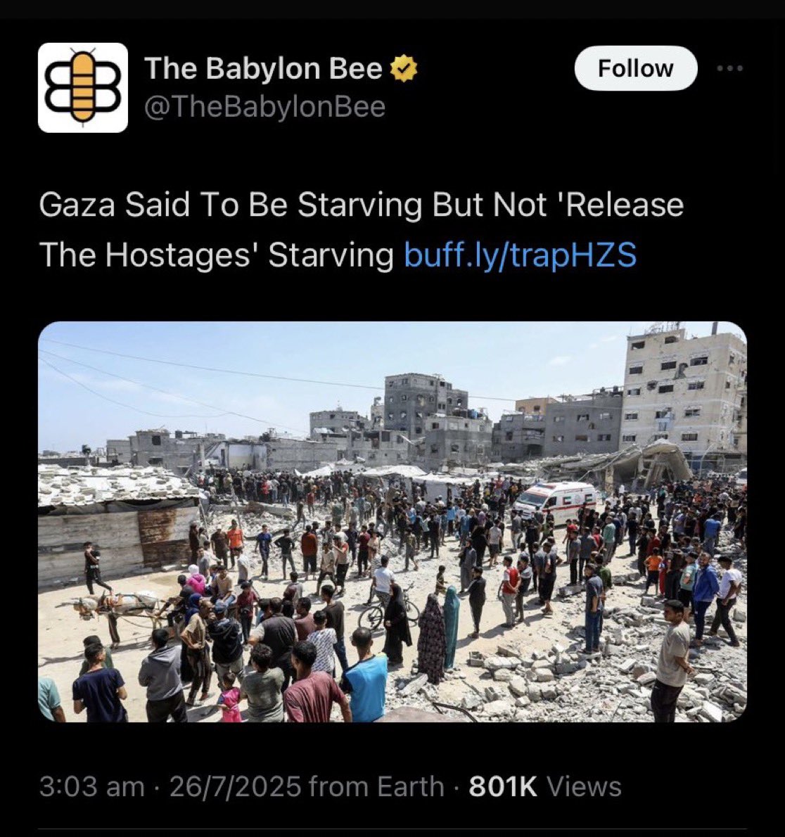 crakkkers's tweet image. The Babylon bee checks more boxes for being a terrorist organization than Hamas