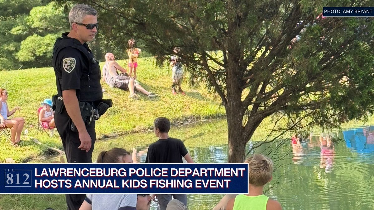 812now's tweet image. The Lawrenceburg Police Department invited kids to their annual fishing event today!
More photos here: 812noww.com/post/photos-la…