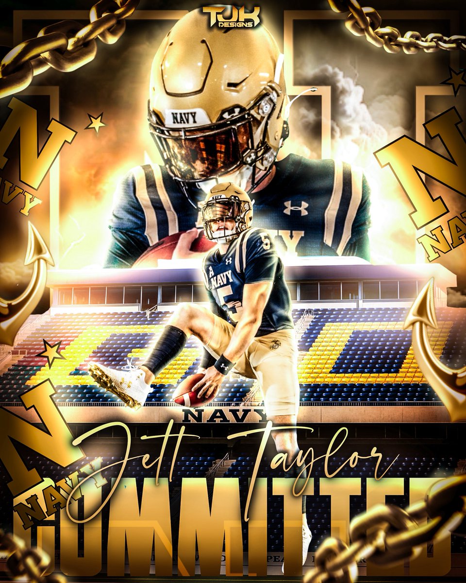 Thejetttaylor's tweet image. Proud to announce my commitment to @NavyFB thank you to all the people supporting me to get here.