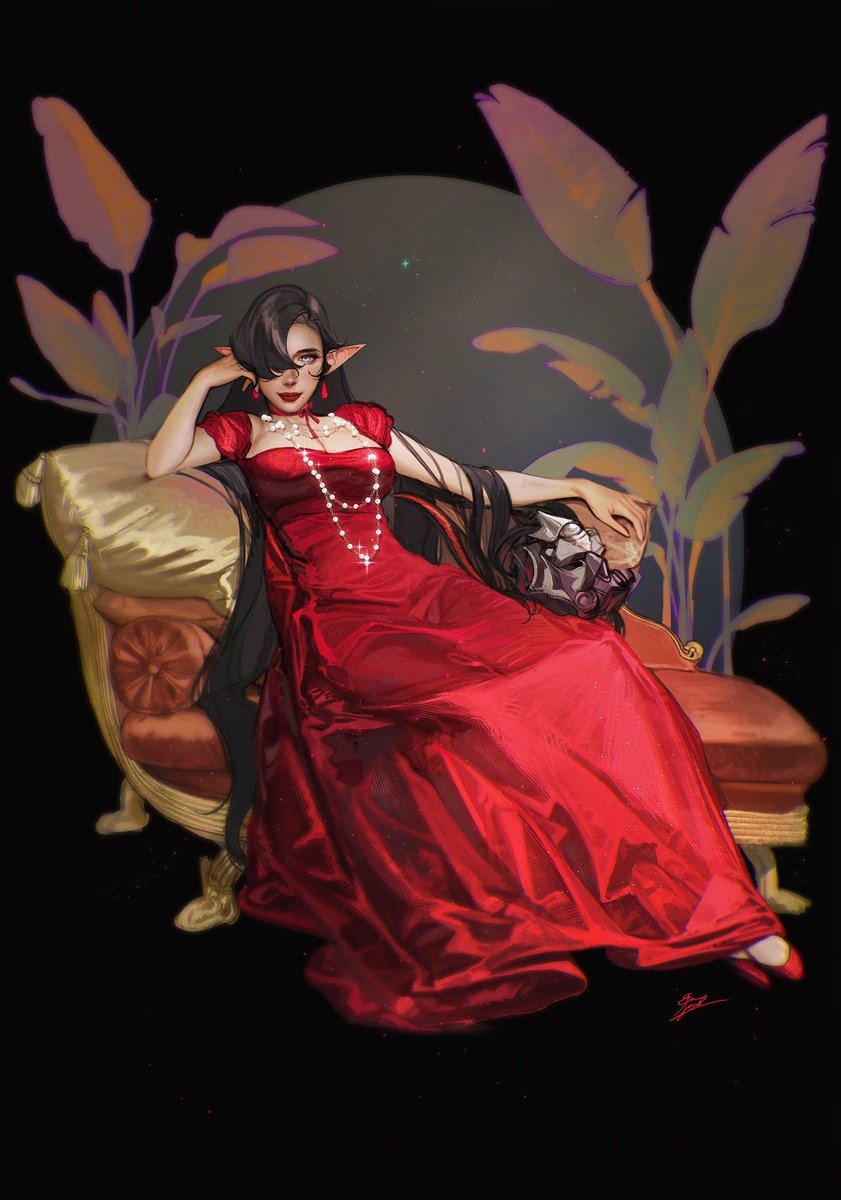 EvaBeeSmith's tweet image. Darling dear Crow 🍷i had a lot of fun working on her dress :3