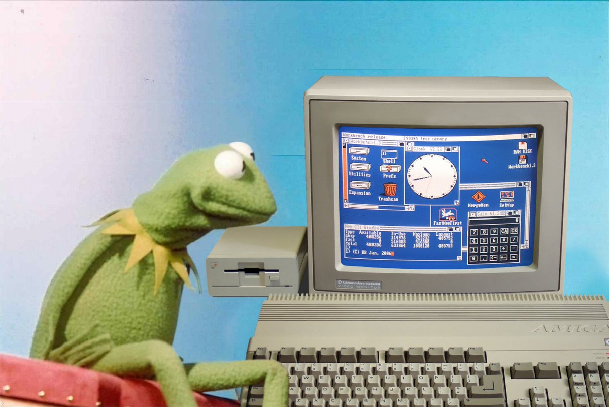 MuppetGuests's tweet image. It's The Muppet Show with our very special guest star A Commodore Amiga!