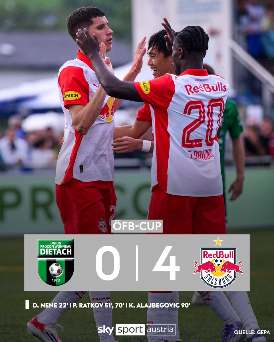SkySportAustria's tweet image. Zweimal 4:0 - Salzburg und LASK ziehen in die nächste ÖFB-Cup-Runde ein!
skysportaustria.at/lask-salzburg-…
#SkyBuliAT #ÖFBCup #Salzburg #RBS #LASK #ASK