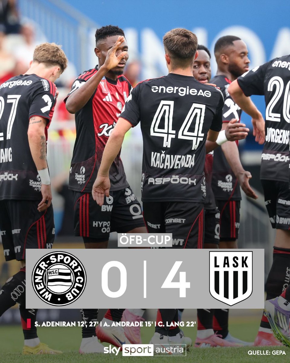SkySportAustria's tweet image. Zweimal 4:0 - Salzburg und LASK ziehen in die nächste ÖFB-Cup-Runde ein!
skysportaustria.at/lask-salzburg-…
#SkyBuliAT #ÖFBCup #Salzburg #RBS #LASK #ASK