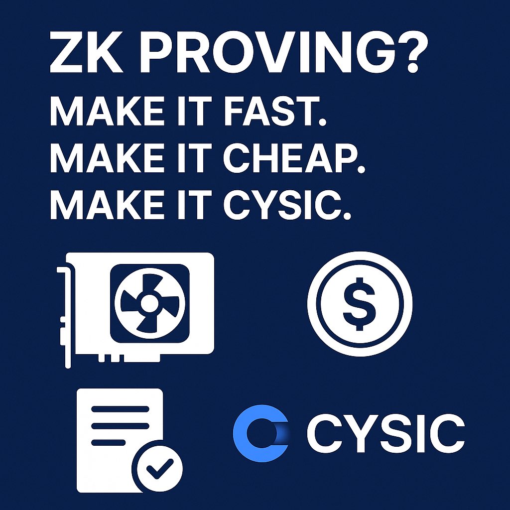 FADEX_001's tweet image. What if I told you…
you could earn tokens by just flexing your GPU?

Meet @cysic_xyz the control room powering the future of ZK compute.

Let me show you why 🧵👇

ZK proofing, but turbocharged.
Cysic isn’t your average zk infra.
It’s CUDA + ASICs + GPUs + token rewards =…