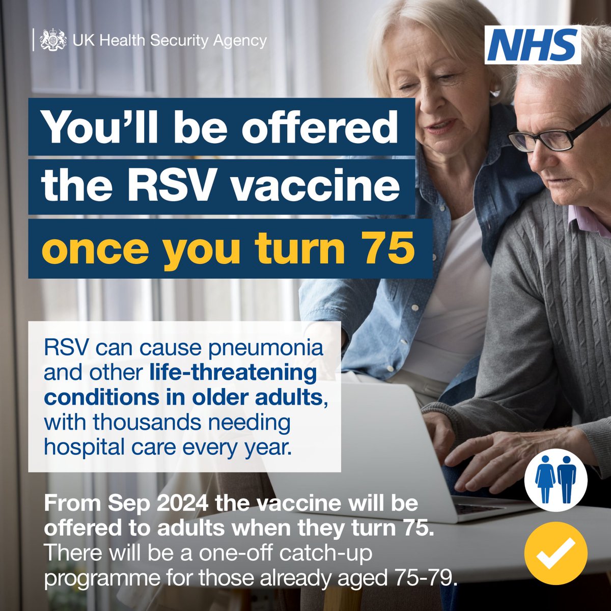 bathnes's tweet image. RSV vaccine catch-up campaign ends soon. People aged 76-80 on 31 August, are invited to book a vaccination to protect themselves from RSV, a common lung infection that can lead to illnesses like pneumonia
Contact your GP surgery to book nhs.uk/vaccinations/r…
#KeepStrong