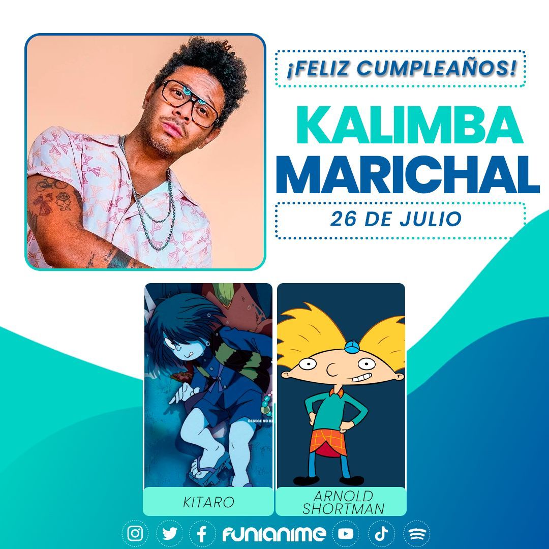 Funianime Latam (@funianime) on Twitter photo 🥳🎈 El talentoso cantante y actor de doblaje Kalimba Marichal está de cumpleaños. ¡Muchas felicidades! 🎈🥳 <a href="/KalimbaMX/">Kalimba</a> 🥳🎈 El talentoso cantante y actor de doblaje Kalimba Marichal está de cumpleaños. ¡Muchas felicidades! 🎈🥳 <a href="/KalimbaMX/">Kalimba</a>