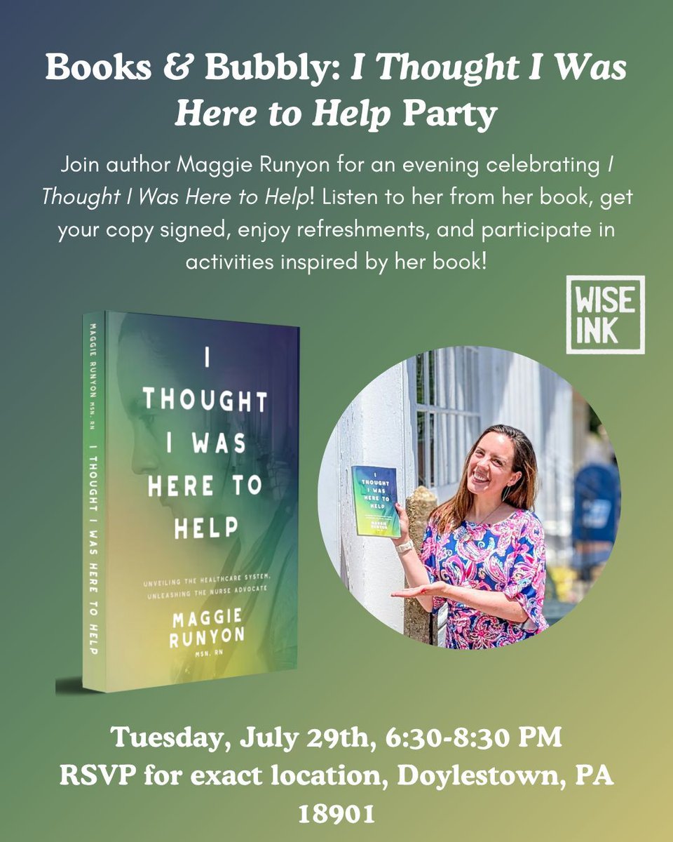 “I Thought I Was Here to Help” is almost here! Join @maggierunyon for an evening celebrating her book with an author reading, refreshments, a book signing, and interactive activities based on lessons Maggie shares in her book! 📗

RSVP now! buff.ly/2bPrCmE