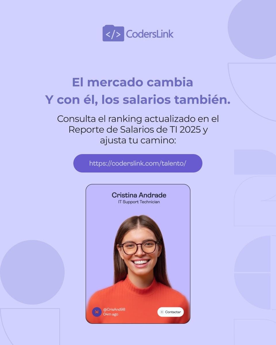 coderslink's tweet image. 💡 Saber cuánto vale tu trabajo es el primer paso para avanzar.

Consulta el ranking salarial TI 2025 y planea tu siguiente movimiento:  bit.ly/ReporteSalario…

#TalentoDigital #ReporteDeSalarios #CodersLink #TechCareers #EmpleoTI